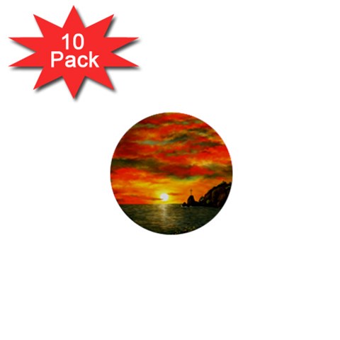 Alyssa s Sunset 1  Mini Button (10 pack)  from ArtsNow.com Front