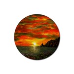 Alyssa s Sunset Rubber Round Coaster (4 pack)