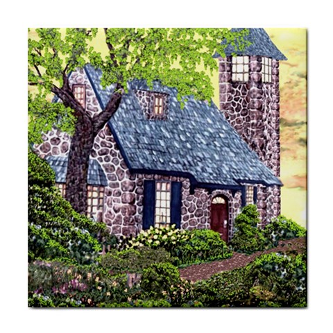 Essex Lighthouse   Ave Hurley   Pillow Tile Coaster from ArtsNow.com Front