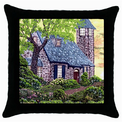 Essex Lighthouse   Ave Hurley   Pillow Throw Pillow Case (Black) from ArtsNow.com Front