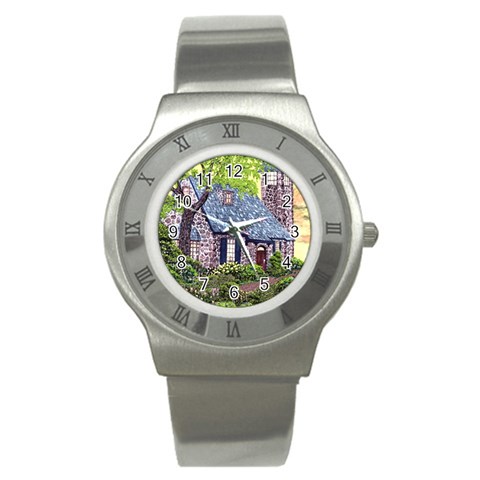 Essex Lighthouse   Ave Hurley   Pillow Stainless Steel Watch from ArtsNow.com Front