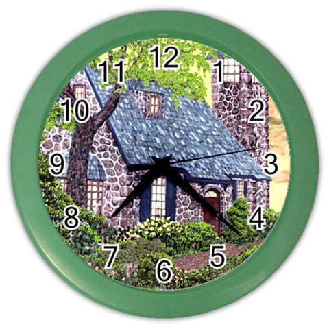 Essex Lighthouse   Ave Hurley   Pillow Color Wall Clock from ArtsNow.com Front