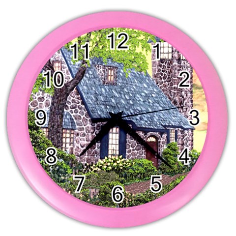 Essex Lighthouse   Ave Hurley   Pillow Color Wall Clock from ArtsNow.com Front
