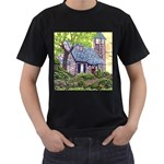 Essex Lighthouse   Ave Hurley   Pillow Black T-Shirt