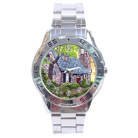 Essex Lighthouse   Ave Hurley   Pillow Stainless Steel Analogue Men’s Watch from ArtsNow.com Front