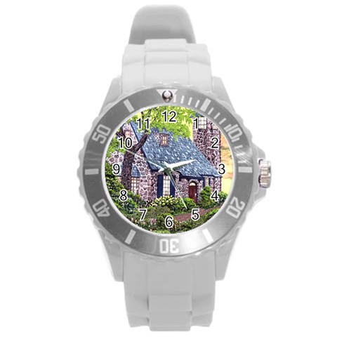Essex Lighthouse   Ave Hurley   Pillow Round Plastic Sport Watch Large from ArtsNow.com Front