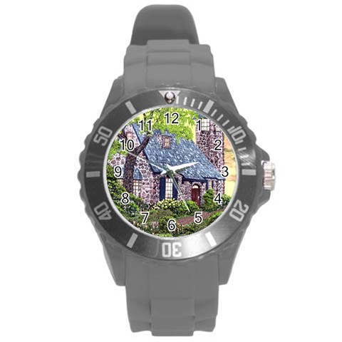 Essex Lighthouse   Ave Hurley   Pillow Round Plastic Sport Watch Large from ArtsNow.com Front