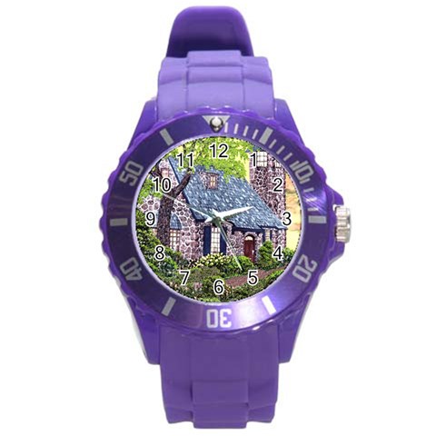 Essex Lighthouse   Ave Hurley   Pillow Round Plastic Sport Watch Large from ArtsNow.com Front