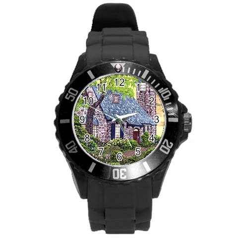 Essex Lighthouse   Ave Hurley   Pillow Round Plastic Sport Watch Large from ArtsNow.com Front