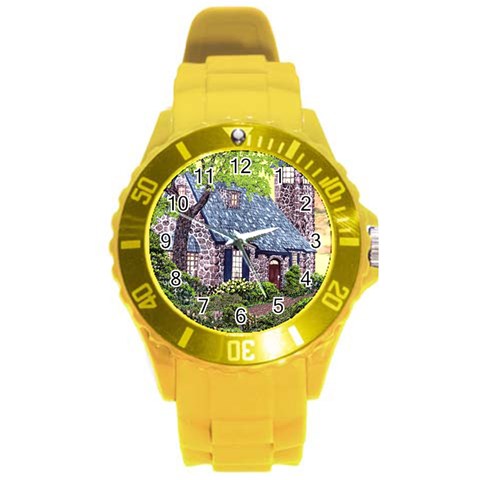 Essex Lighthouse   Ave Hurley   Pillow Round Plastic Sport Watch Large from ArtsNow.com Front