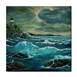 Hobsons  Lighthouse - Ave Hurley -  Tile Coaster