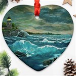 Hobsons  Lighthouse - Ave Hurley -  Ornament (Heart)