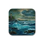 Hobsons  Lighthouse - Ave Hurley -  Rubber Square Coaster (4 pack)