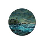 Hobsons  Lighthouse - Ave Hurley -  Rubber Round Coaster (4 pack)