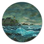 Hobsons  Lighthouse - Ave Hurley -  Magnet 5  (Round)
