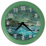 Hobsons  Lighthouse - Ave Hurley -  Color Wall Clock