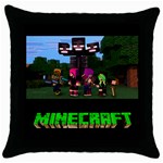 Minecraft Strange Land Formations Throw Pillow Case (Black)