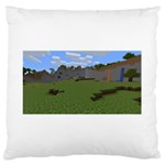 Minecraft Strange Land Formations Large Cushion Case (One Side)