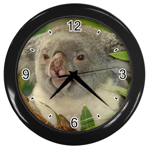 Koala Bear Wall Clock (Black) from ArtsNow.com Front
