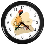 Slicing Bread Wall Clock (Black)