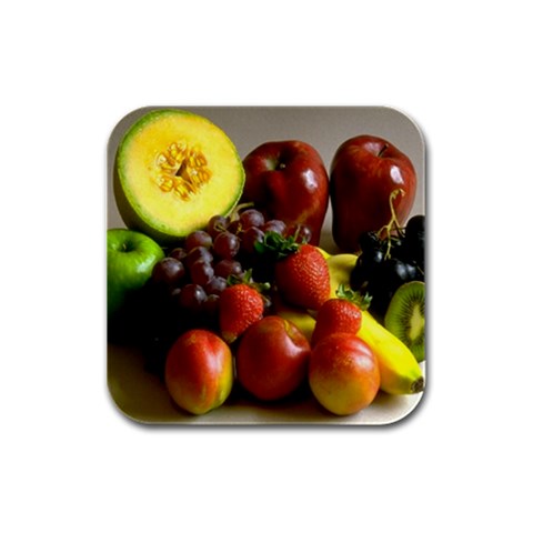 Fresh Fruit Rubber Square Coaster (4 pack) from ArtsNow.com Front