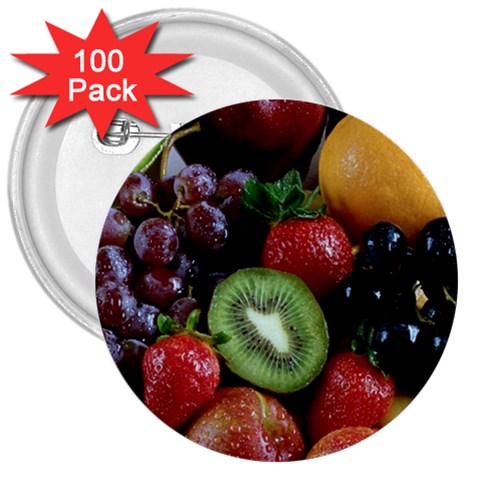 Chilled Fruit 3  Button (100 pack) from ArtsNow.com Front