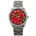 Strawberries  Sport Metal Watch