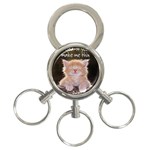 cat 3-Ring Key Chain