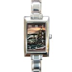 Kerry s Lighthouse -  Ave Hurley   - Rectangular Italian Charm Watch
