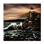 Kerry s Lighthouse - Ave Hurley - Tile Coaster