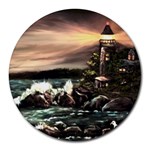 Kerry s Lighthouse - Ave Hurley - Round Mousepad