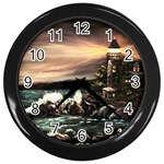 Kerry s Lighthouse - Ave Hurley - Wall Clock (Black)