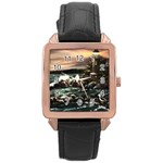 Kerry s Lighthouse -  Ave Hurley   - Rose Gold Leather Watch 
