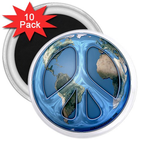Peace On Earth 3  Magnet (10 pack) from ArtsNow.com Front