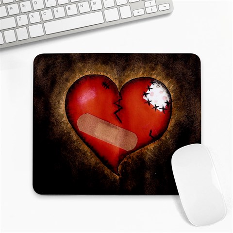 Broken heart Large Mousepad from ArtsNow.com Front