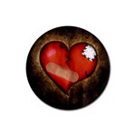 Broken heart Rubber Coaster (Round)