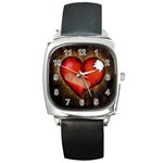 Broken heart Square Metal Watch