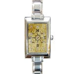 Pirate Compass Rectangular Italian Charm Watch