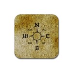 Pirate Compass Rubber Coaster (Square)