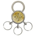 Pirate Compass 3-Ring Key Chain