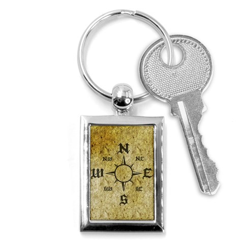 Pirate Compass Key Chain (Rectangle) from ArtsNow.com Front