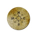 Pirate Compass Rubber Coaster (Round)