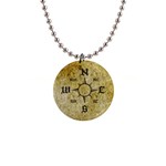 Pirate Compass 1  Button Necklace