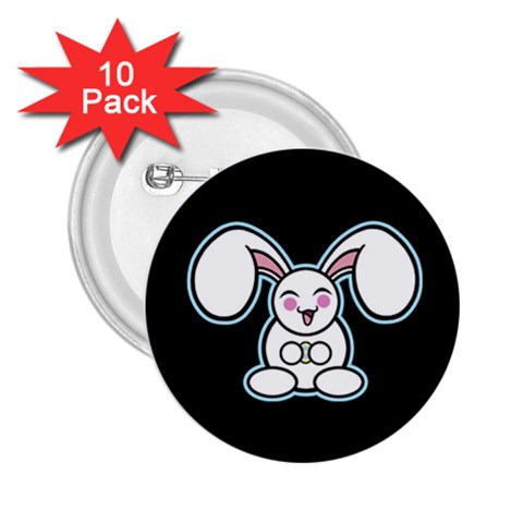 Chibi Easter Bunny 2.25  Button (10 pack) from ArtsNow.com Front