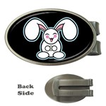 Chibi Easter Bunny Money Clip (Oval)