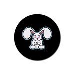 Chibi Easter Bunny Rubber Coaster (Round)
