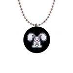 Chibi Easter Bunny 1  Button Necklace