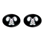 Chibi Easter Bunny Cufflinks (Oval)