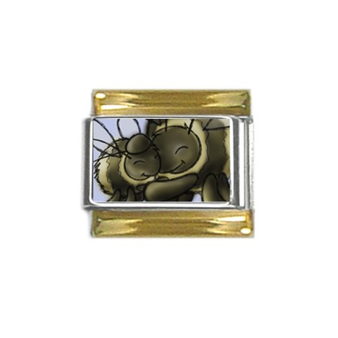 Buzz Nuzzin Gold Trim Italian Charm (9mm) from ArtsNow.com Front