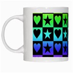 Rainbow Stars and Hearts White Coffee Mug